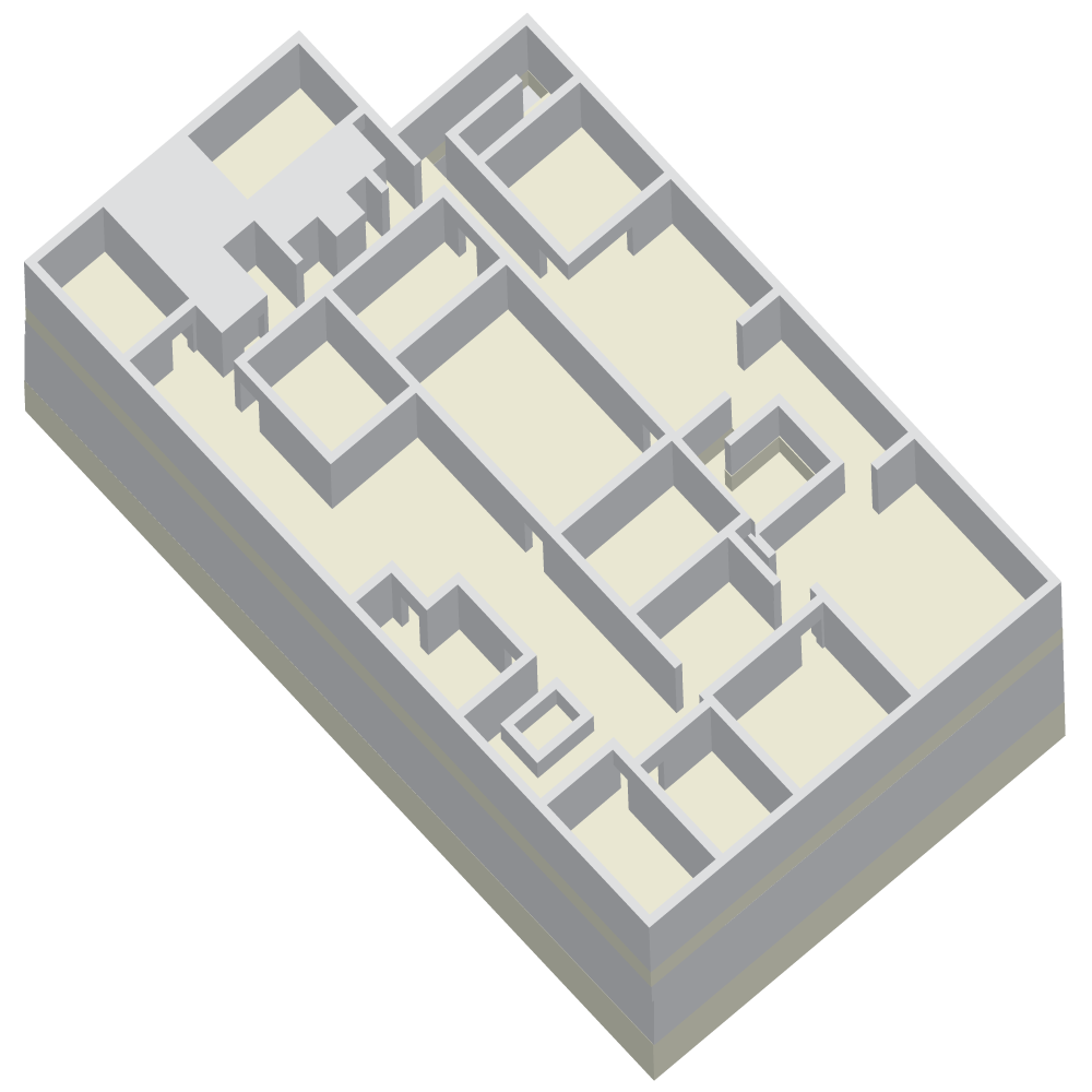 Floor plan for Level 2 — loft access, private offices, open workspace, conference rooms, full kitchen, ping pong and pool table, bar with two taps